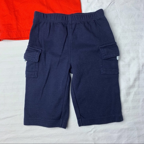 Carter’s red shirt navy pants set, dog with headphones appliqué, 3 months - Picture 2 of 8